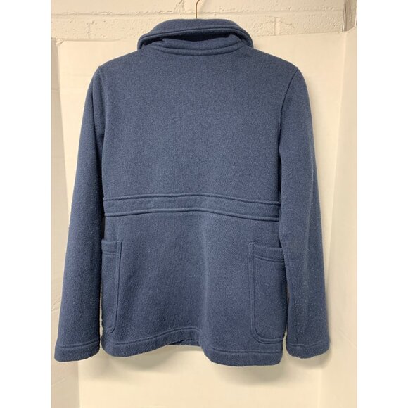 Patagonia Women's Med Navy Blue Double Breasted lined Jacket Cozy Warm Casual - Picture 3 of 15